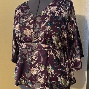 Vintage Satin Kimono Shirt sz2x